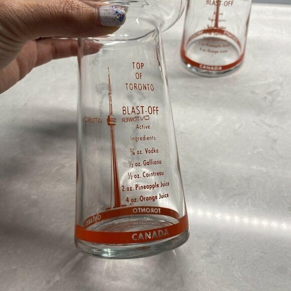 Vintage Top of Toronto Blast Off Souvenir Glasses - Picture 5 of 9
